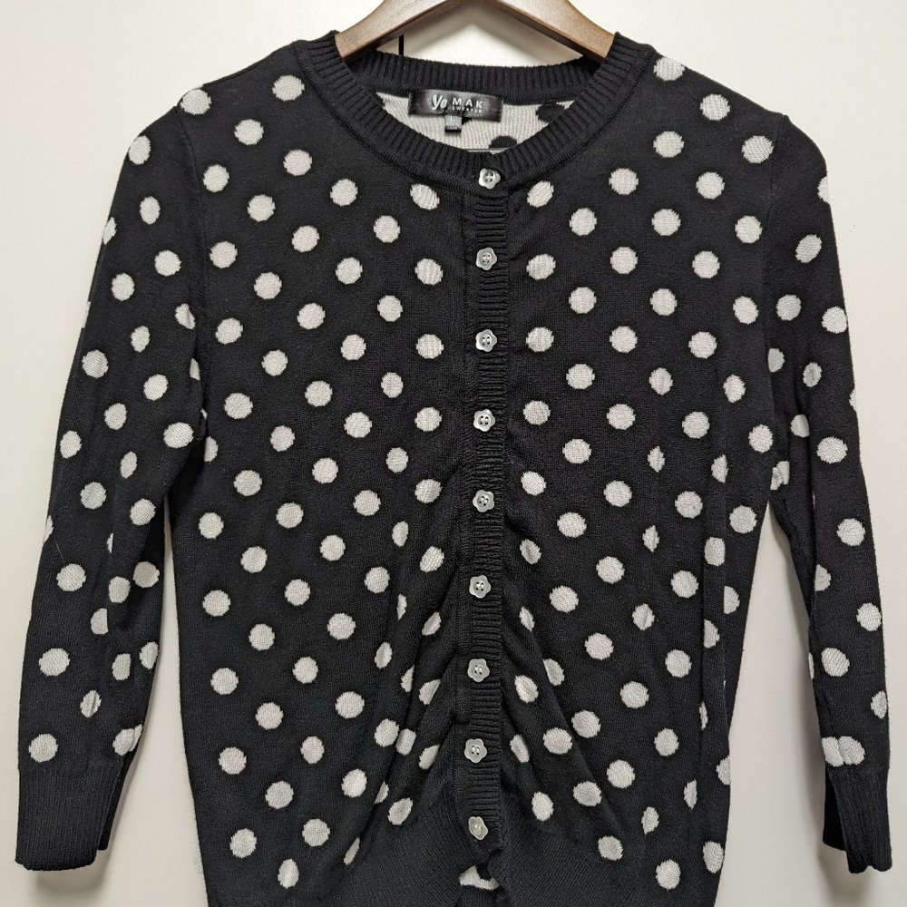 Black and White polka dot cardigan